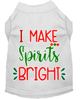 Load image into Gallery viewer, Christmas Pet Dog & Cat Shirt Screen Printed, "I Make Spirits Bright"
