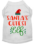 Load image into Gallery viewer, Christmas Pet Dog & Cat Shirt Screen Printed, "Santa's Cutest Elf"

