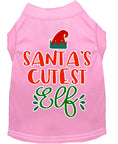 Load image into Gallery viewer, Christmas Pet Dog & Cat Shirt Screen Printed, "Santa's Cutest Elf"
