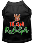 Load image into Gallery viewer, Christmas Pet Dog & Cat Shirt Screen Printed, "Team Rudolph"
