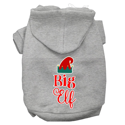 Christmas Pet Hoodie Screen Printed, "Big Elf"
