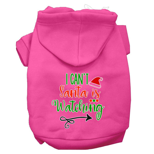 Christmas Pet Hoodie "I Can't, Santa Is Watching"