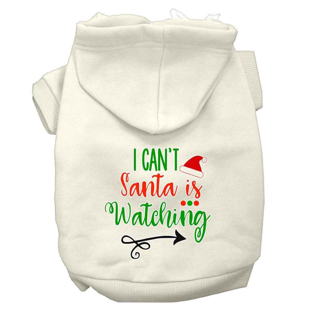 Christmas Pet Hoodie "I Can't, Santa Is Watching"