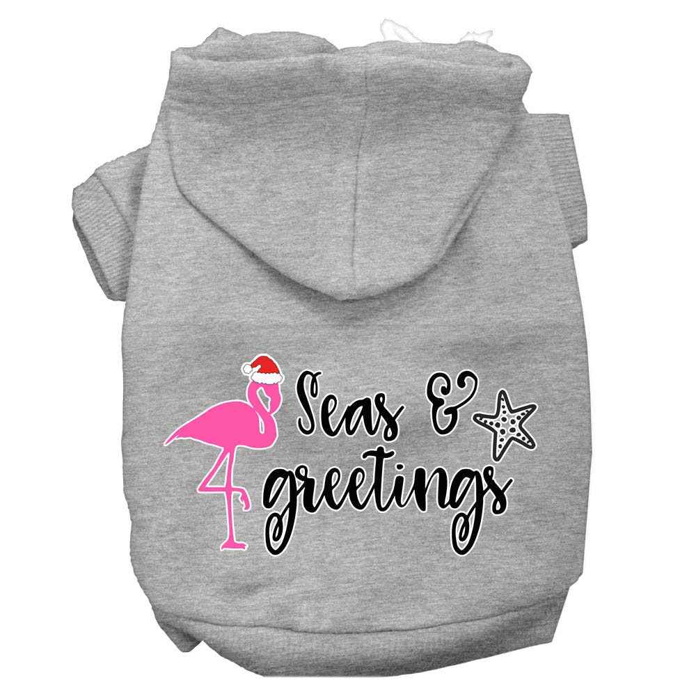 Christmas Pet Hoodie Screen Printed, "Seas & Greetings"