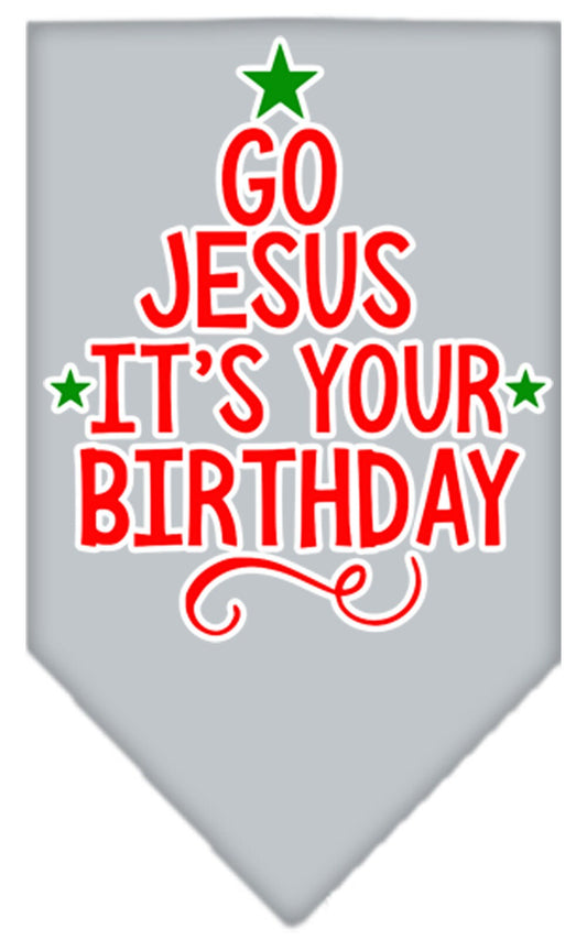 Christmas Pet and Dog Bandana, "Go Jesus, It's Your Birthday"