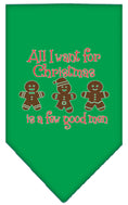 Load image into Gallery viewer, Christmas Pet Bandana "All I Want For Christmas Is A Few Good Men"
