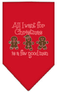 Load image into Gallery viewer, Christmas Pet Bandana "All I Want For Christmas Is A Few Good Men"
