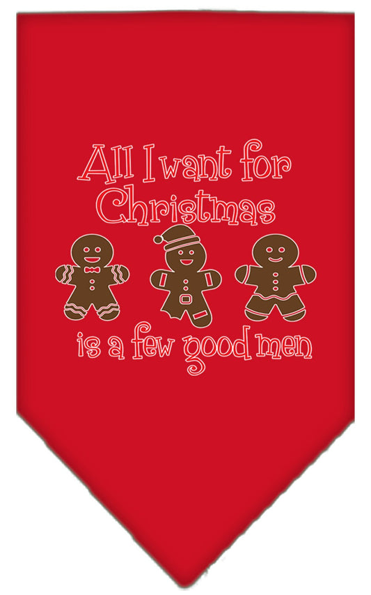 Christmas Pet Bandana "All I Want For Christmas Is A Few Good Men"