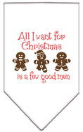 Load image into Gallery viewer, Christmas Pet Bandana "All I Want For Christmas Is A Few Good Men"
