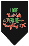 Load image into Gallery viewer, Christmas Pet Bandana "Hope Rudolph Eats The Naughty List"
