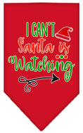 Load image into Gallery viewer, Christmas Pet and Dog Bandana Screen Printed, "I Can't, Santa Is Watching"
