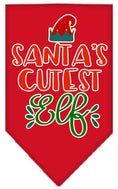 Load image into Gallery viewer, Christmas Pet and Dog Bandana Screen Printed, "Santa's Cutest Elf"
