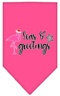 Load image into Gallery viewer, Christmas Pet and Dog Bandana Screen Printed, "Seas & Greetings"
