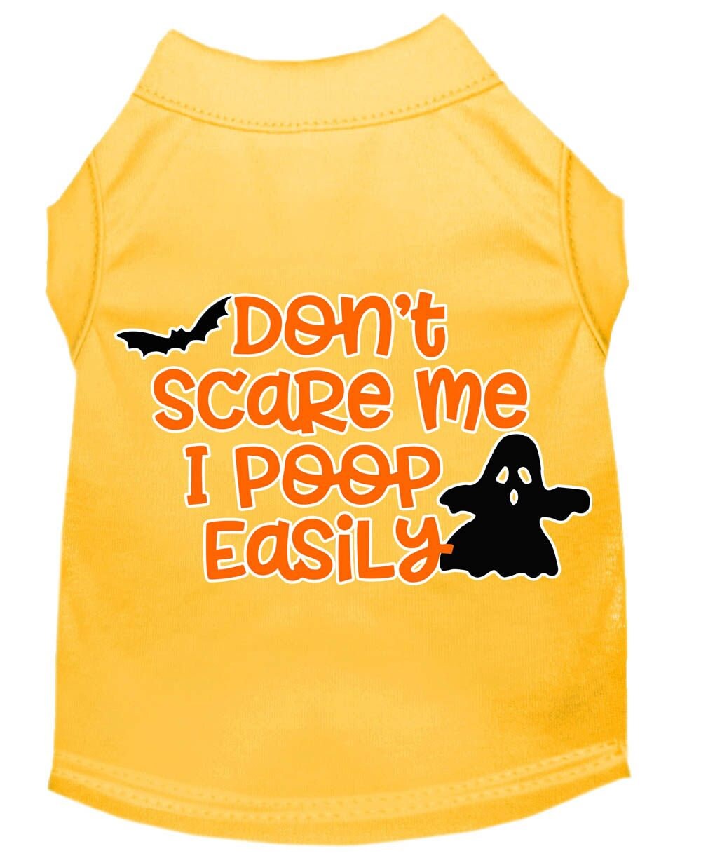 Halloween Pet Dog & Cat Shirt, "Don't Scare Me, I Poop Easily"