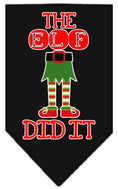 Load image into Gallery viewer, Christmas Pet and Dog Bandana Screen Printed, "The Elf Did It"
