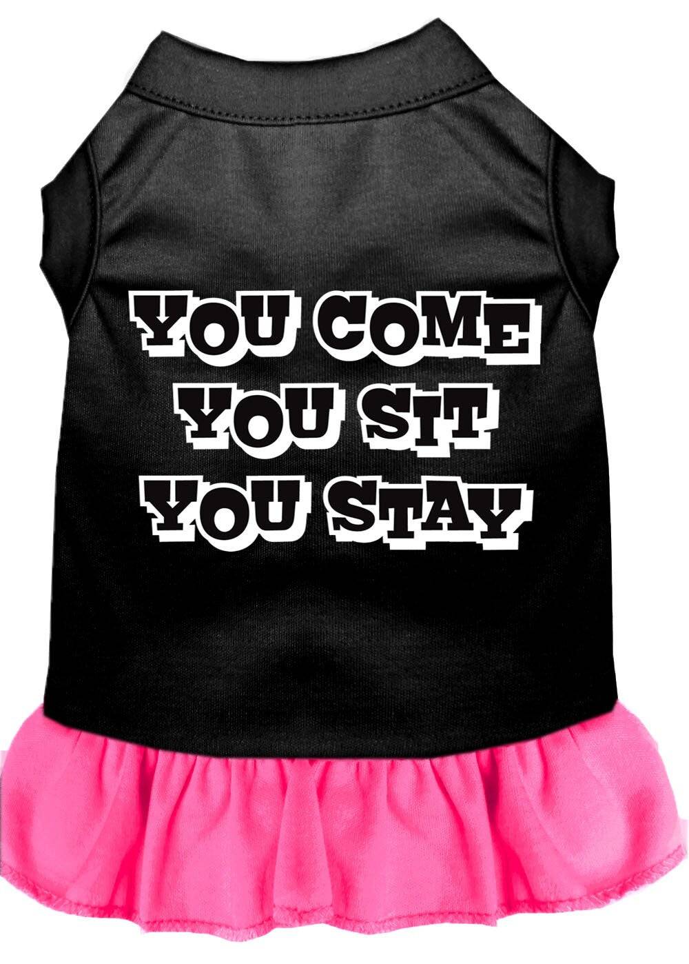 Pet Dress "You Come, You Sit, You Stay"