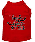 Load image into Gallery viewer, Halloween Pet Dog & Cat Shirt Screen Printed, "Trick Or Treat Yo' Self"
