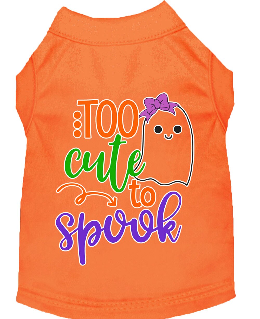Halloween Pet Dog & Cat Shirt, "Too Cute To Spook - Girly Ghost"