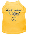 Load image into Gallery viewer, Pet Dog & Cat Shirt Screen Printed, "Don't Worry, Be Hippy"
