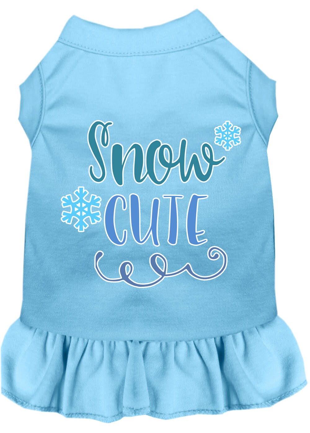 Pet Dress Screen Printed, "Snow Cute"