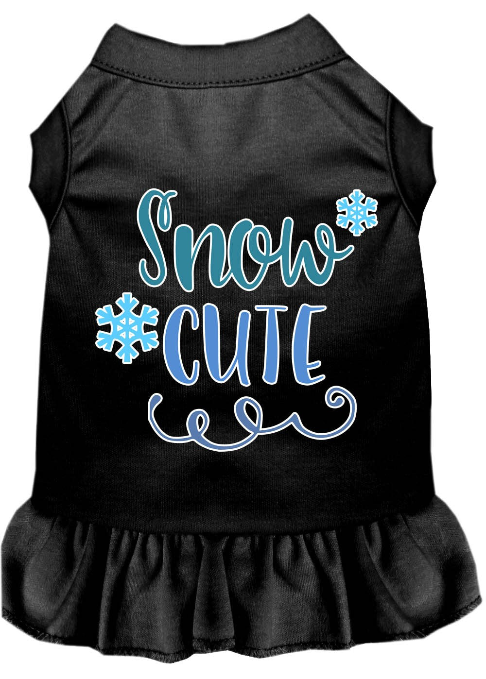 Pet Dress Screen Printed, "Snow Cute"