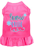 Load image into Gallery viewer, Pet Dress Screen Printed, "Snow Cute"
