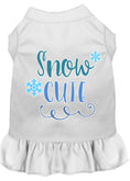 Load image into Gallery viewer, Pet Dress Screen Printed, "Snow Cute"
