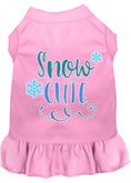 Load image into Gallery viewer, Pet Dress Screen Printed, "Snow Cute"
