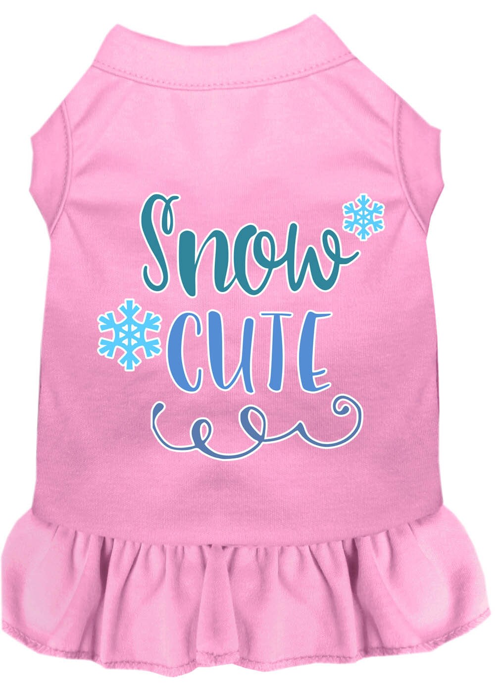 Pet Dress Screen Printed, "Snow Cute"