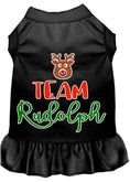 Load image into Gallery viewer, Christmas Pet Dress Screen Printed, "Team Rudolph"

