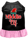 Load image into Gallery viewer, Christmas Pet Dress Screen Printed, "Middle Elf"
