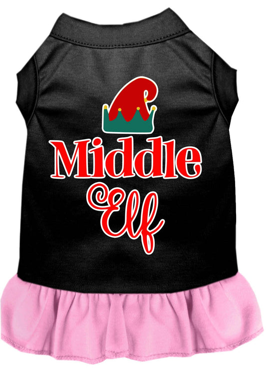 Christmas Pet Dress Screen Printed, "Middle Elf"