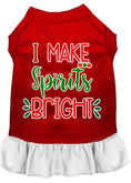 Load image into Gallery viewer, Christmas Pet Dress Screen Printed, "I Make Spirits Bright"
