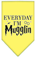 Load image into Gallery viewer, Pet and Dog Bandana Screen Printed, "Everyday I'm Mugglin"
