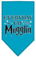 Load image into Gallery viewer, Pet and Dog Bandana Screen Printed, "Everyday I'm Mugglin"
