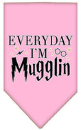 Load image into Gallery viewer, Pet and Dog Bandana Screen Printed, "Everyday I'm Mugglin"
