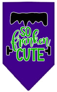Load image into Gallery viewer, Halloween Pet and Dog Bandana Screen Printed, "So Franken Cute"
