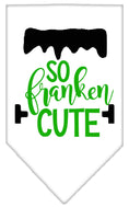 Load image into Gallery viewer, Halloween Pet and Dog Bandana Screen Printed, "So Franken Cute"
