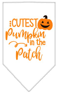 Load image into Gallery viewer, Halloween Pet and Dog Bandana Screen Printed, "Cutest Pumpkin In The Patch"
