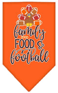 Load image into Gallery viewer, Pet and Dog Bandana Screen Printed, "Family, Food, & Football"
