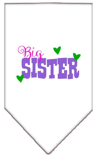 Pet and Dog Bandana Screen Printed, "Big Sister"