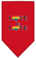 Load image into Gallery viewer, Pet and Dog Bandana Screen Printed, "Love Is Love"
