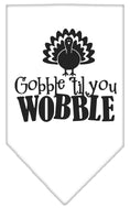 Load image into Gallery viewer, Pet and Dog Bandana Screen Printed, "Gobble Til You Wobble"
