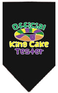 Load image into Gallery viewer, Pet and Dog Bandana Screen Printed, "King Cake Tester"
