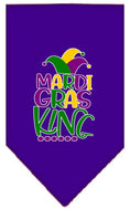 Load image into Gallery viewer, Pet and Dog Bandana Screen Printed, "Mardi Gras King"
