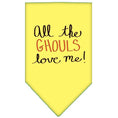 Load image into Gallery viewer, Halloween Pet and Dog Bandana Screen Printed, "All The Ghouls Love Me"
