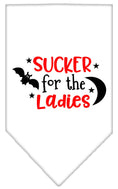 Load image into Gallery viewer, Halloween Pet and Dog Bandana Screen Printed, "Sucker For The Ladies"
