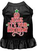 Load image into Gallery viewer, Christmas Pet Dress Screen Printed, "Go Jesus, It's Your Birthday"
