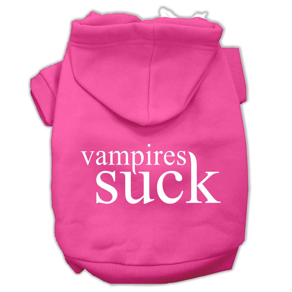 Halloween Pet Hoodie Screen Printed, "Vampires Suck"