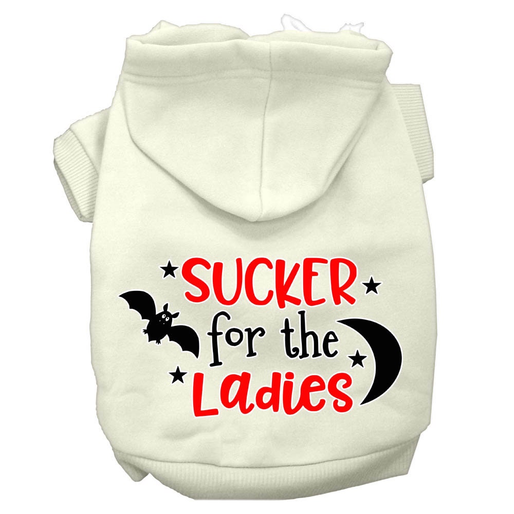 Halloween Pet Hoodie Screen Printed, "Sucker For The Ladies"